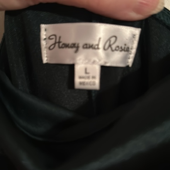 Women’s Honey and Rosie Emerald Mini Cowel Neck Trifold Skirt - Picture 4 of 4